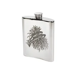 Fishing Scene Hip Flask